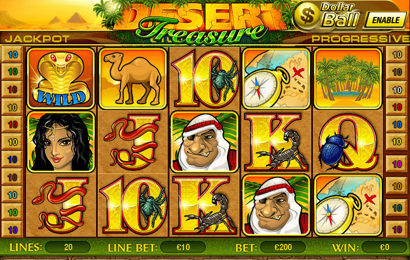 Casino Tropez desert slots game screenshot
